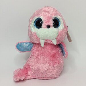 Retired Ty Beanie Boos Tusk Pink Walrus 6" Plush